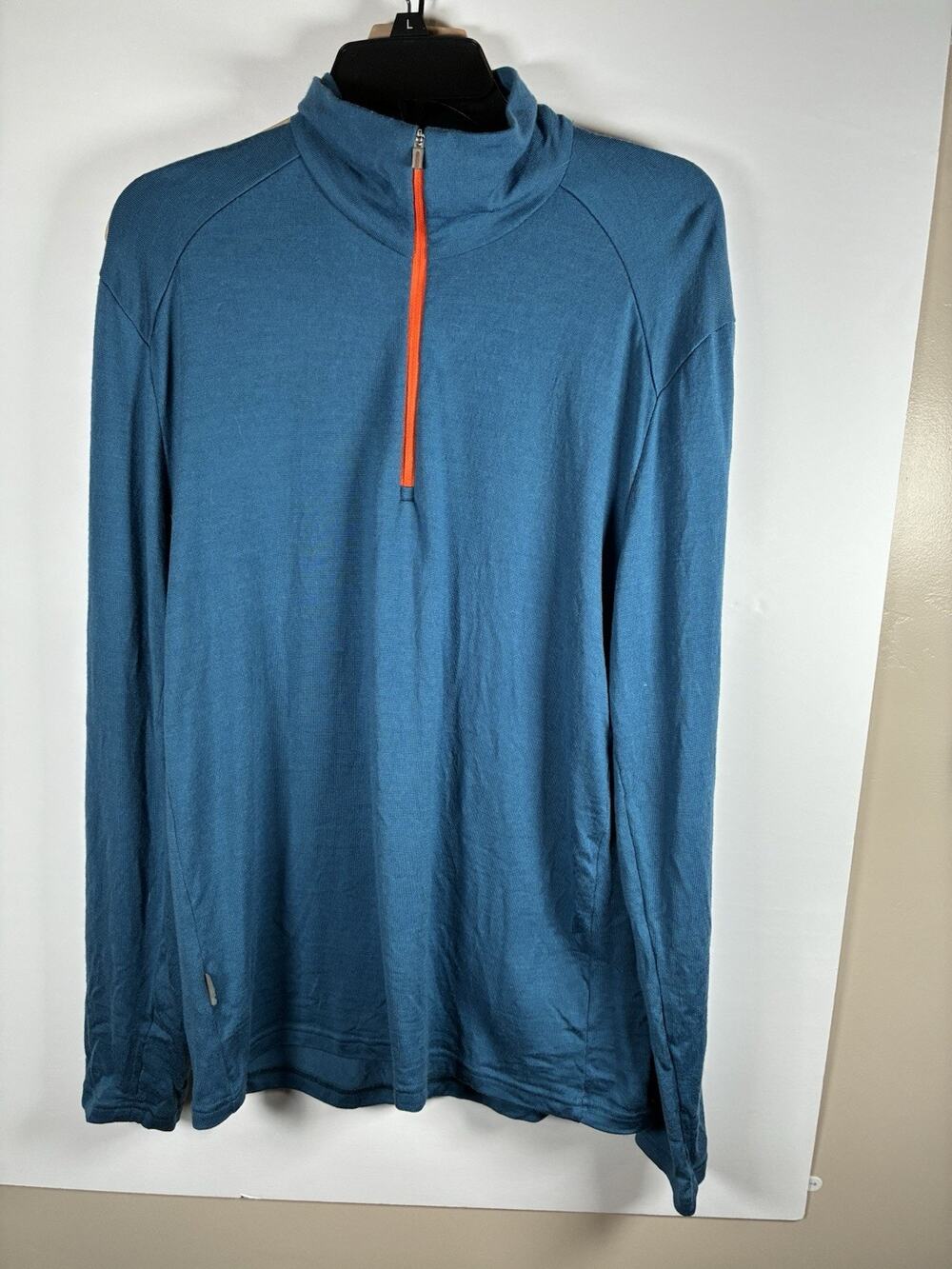 Icebreaker Merino Wool 260 Mens L Blue Half Zip Base Layer Gorpcore Breathable